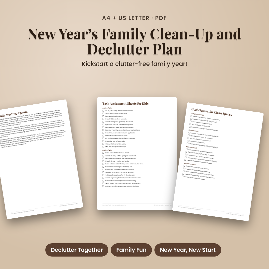 New Year’s Family Clean-Up and Declutter Plan