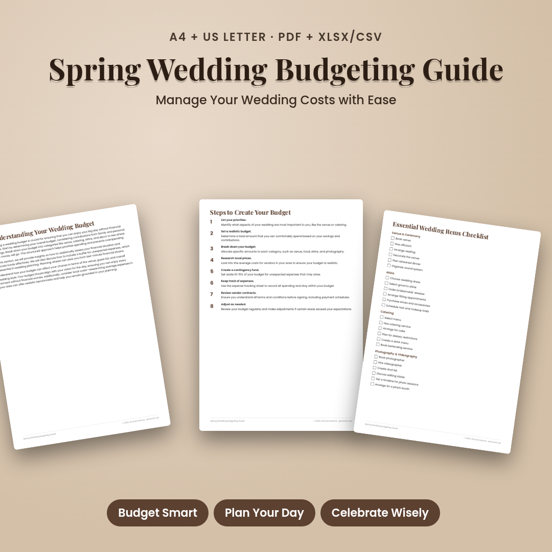 Spring Wedding Budgeting Guide