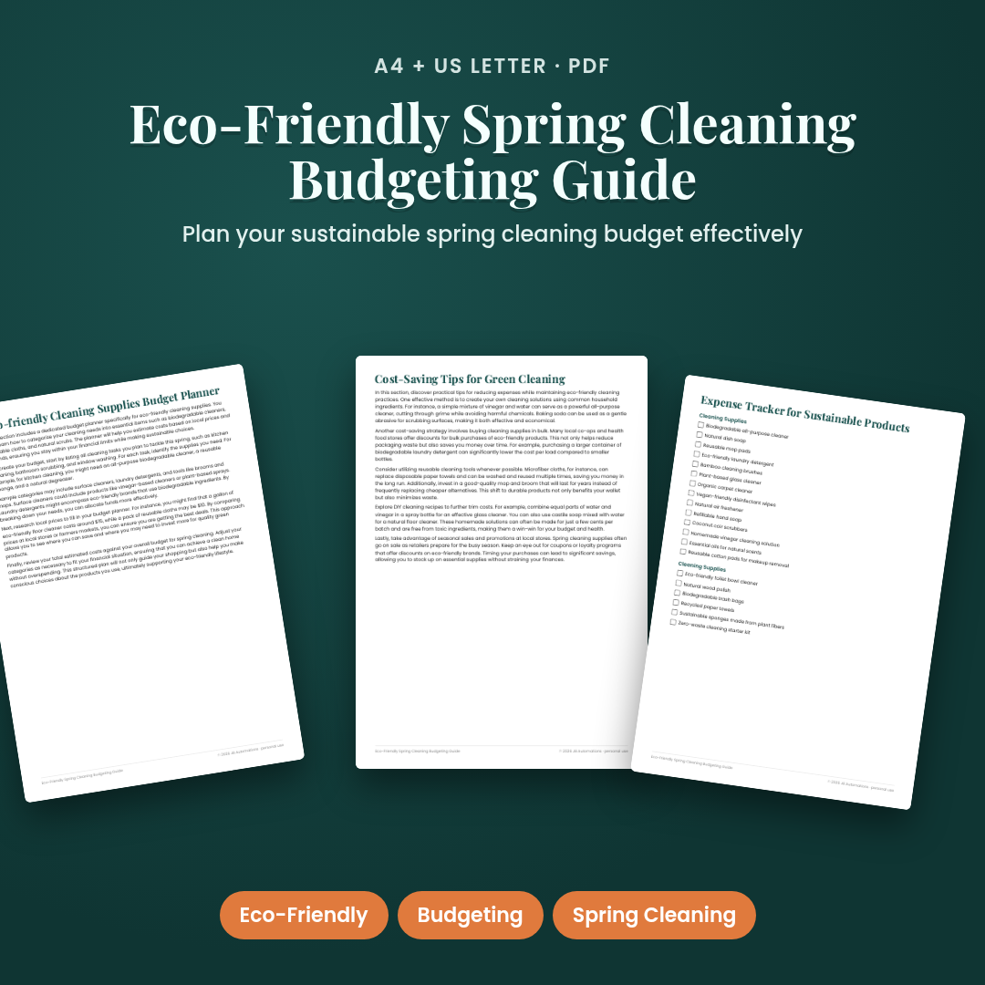 Eco-Friendly Spring Cleaning Budgeting Guide
