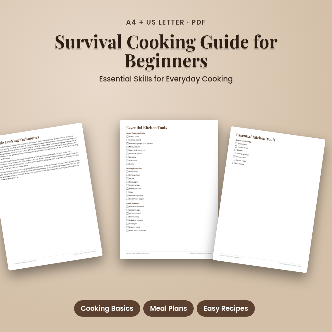 Survival Cooking Guide for Beginners