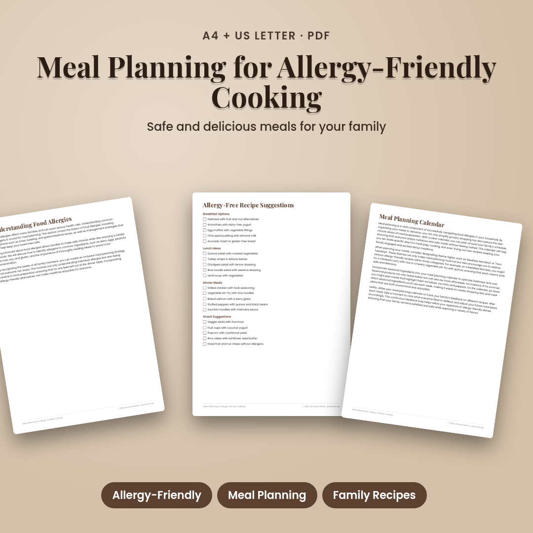 Meal Planning for Allergy-Friendly Cooking