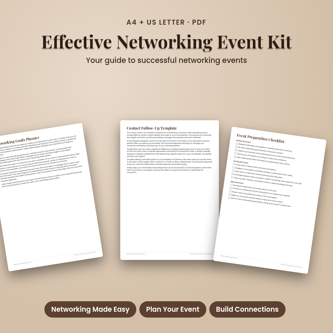 Effective Networking Event Kit