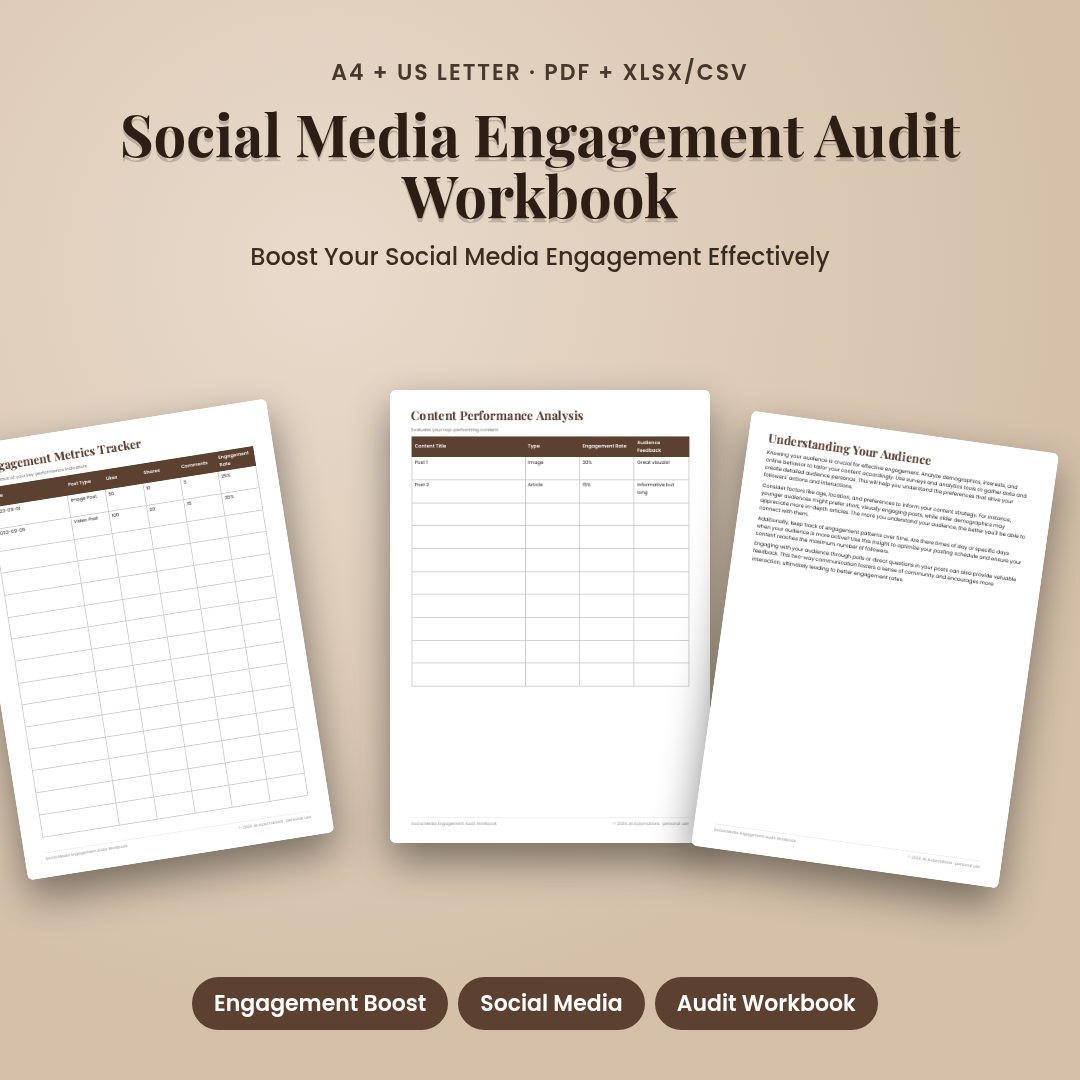 Social Media Engagement Audit Workbook