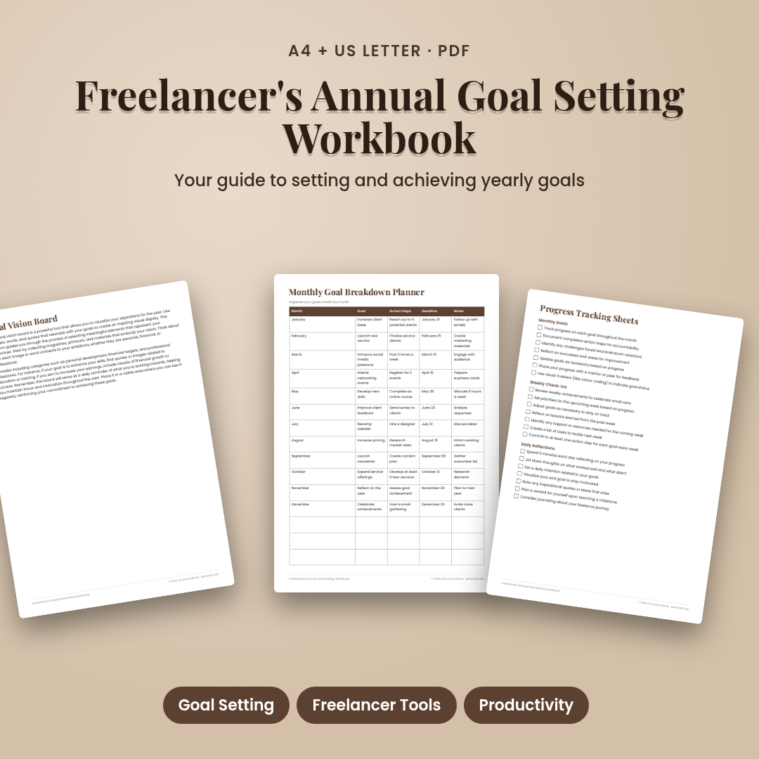Freelancer's Annual Goal Setting Workbook