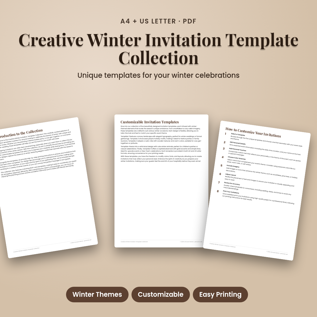 Creative Winter Invitation Template Collection