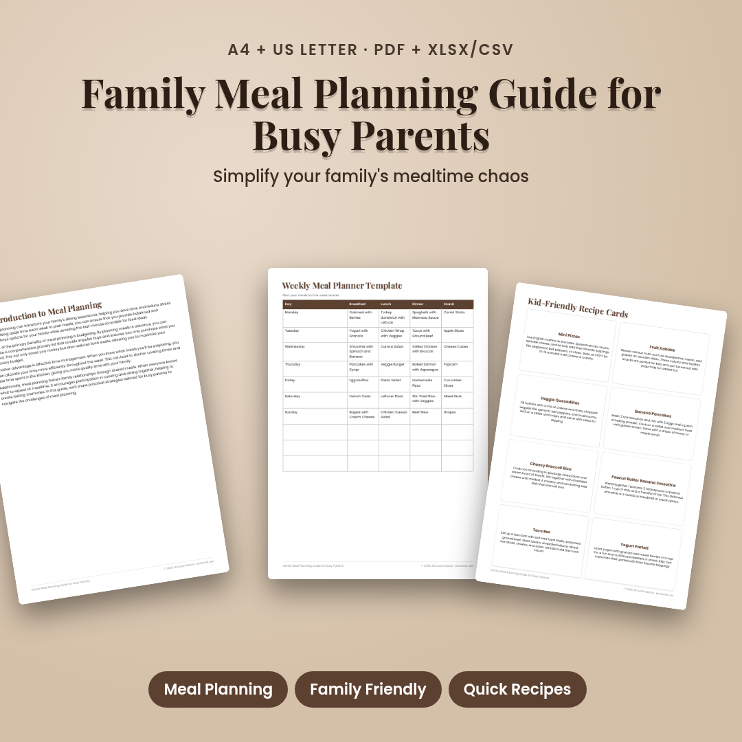 Family Meal Planning Guide for Busy Parents