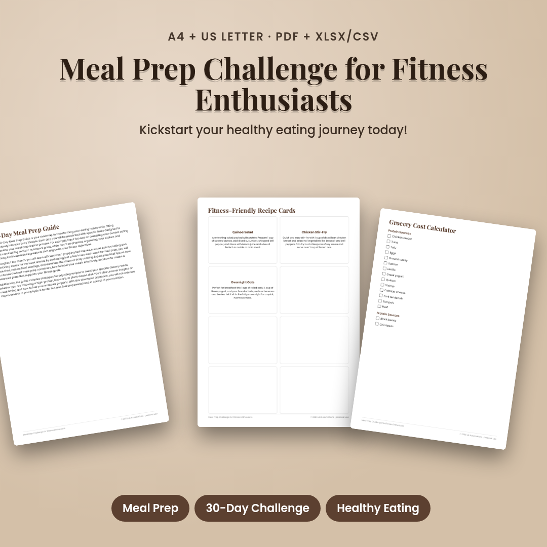 Meal Prep Challenge for Fitness Enthusiasts
