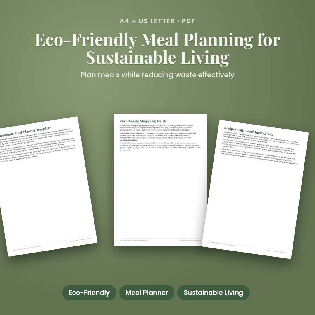Eco-Friendly Meal Planning for Sustainable Living