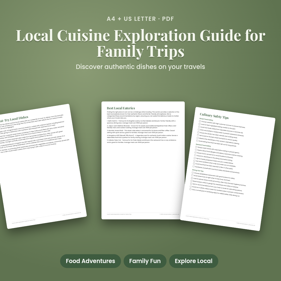Local Cuisine Exploration Guide for Family Trips