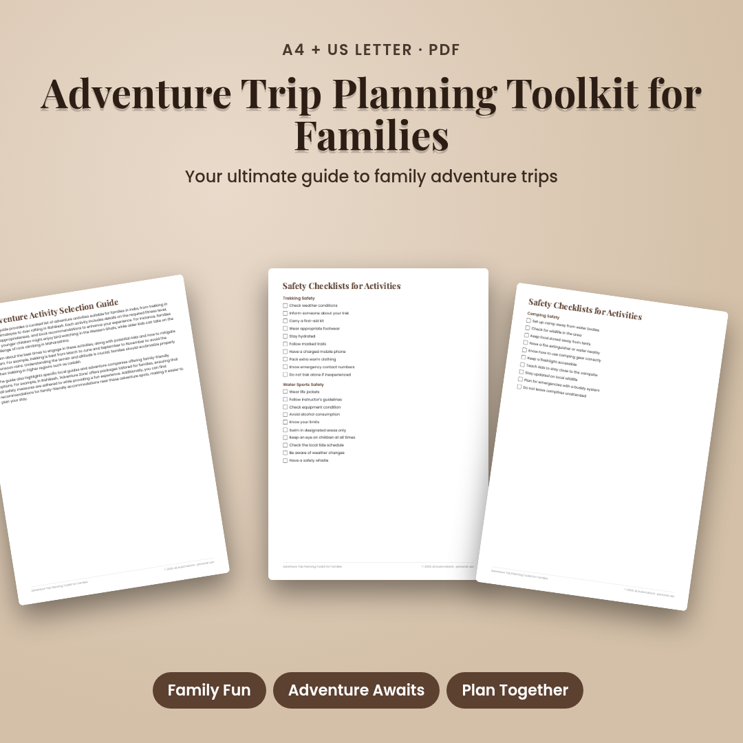 Adventure Trip Planning Toolkit for Families