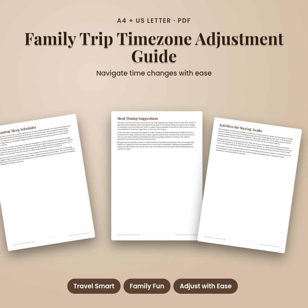 Family Trip Timezone Adjustment Guide