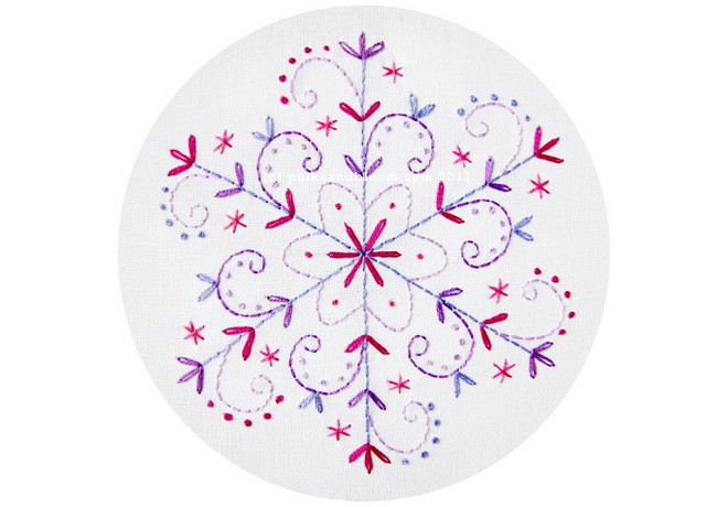 Lilac & White Snowflakes