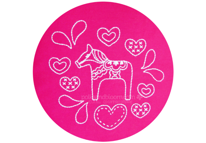 Hearts embroidery pattern