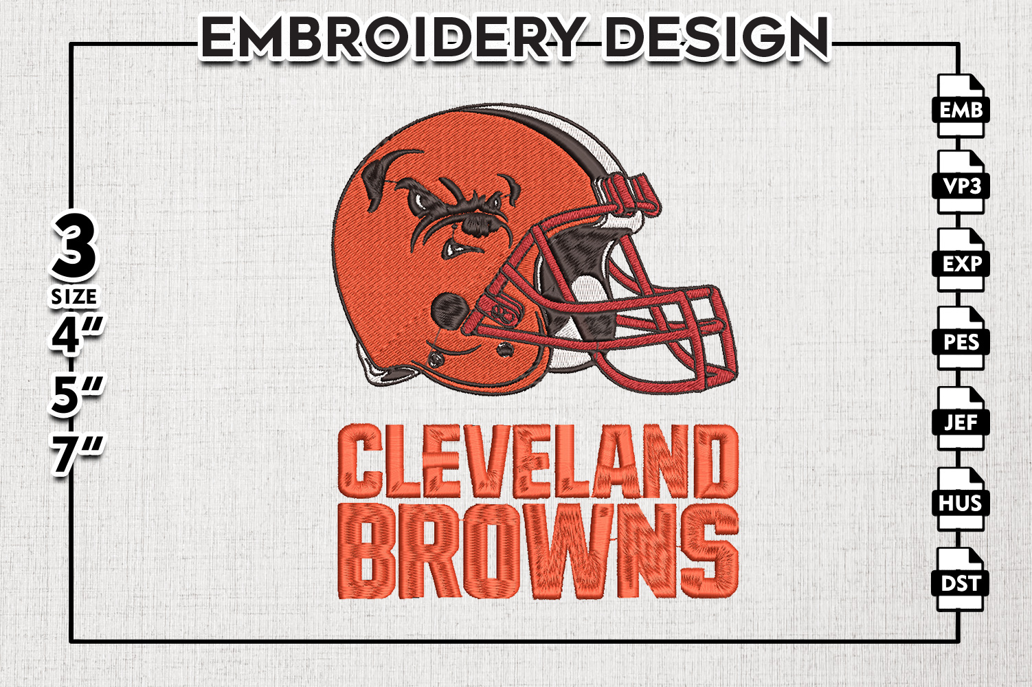 Cleveland Football Embroidery files