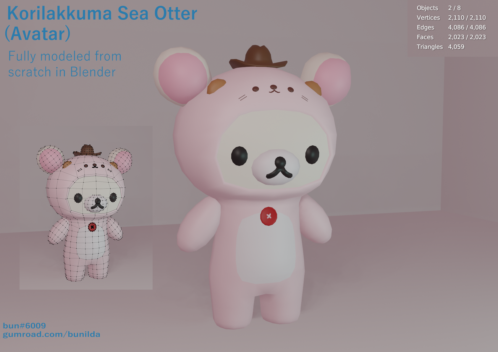 Korilakkuma Sea Otter Avatar For VRChat