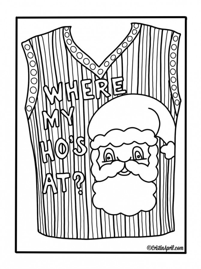 Ugly Christmas Sweaters - 4 Free Coloring Pages - Payhip