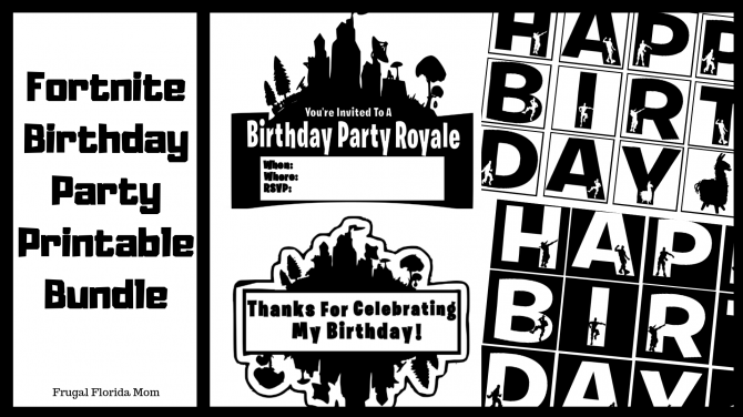 Fortnite Birthday Party Printable Bundle Payhip - 