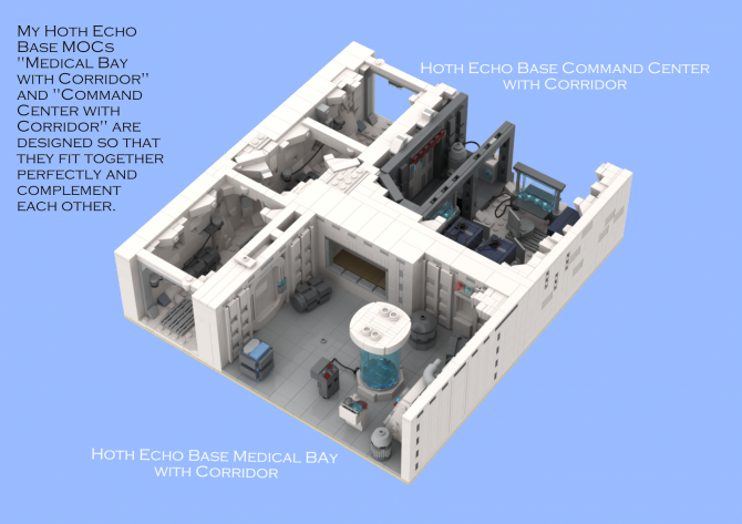 Hoth Echo Base Medical Bay with Corridor MOC - LEGO Star Wars