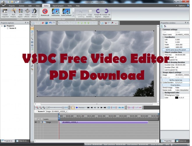 drop shadow text vsdc free video editor