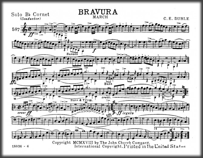 Marching Band Sheet Music - Bravura March - by C. E. Duble - Payhip