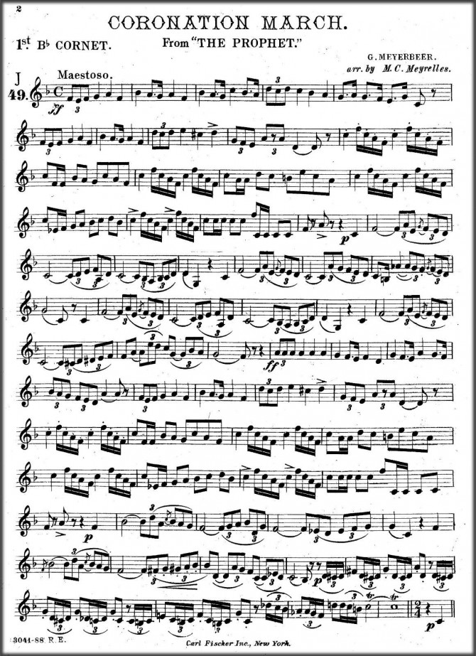 Marching Band Sheet Music - Coronation March + Tannhauser March ...
