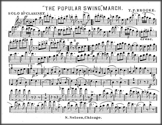 Brass Band Sheet Music The Popular Swing March by T. P. Brooke
